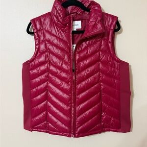 Calvin Klein Women’s Royal Berry Quilted Puffer Vest Full Zip, size Large, NWT
